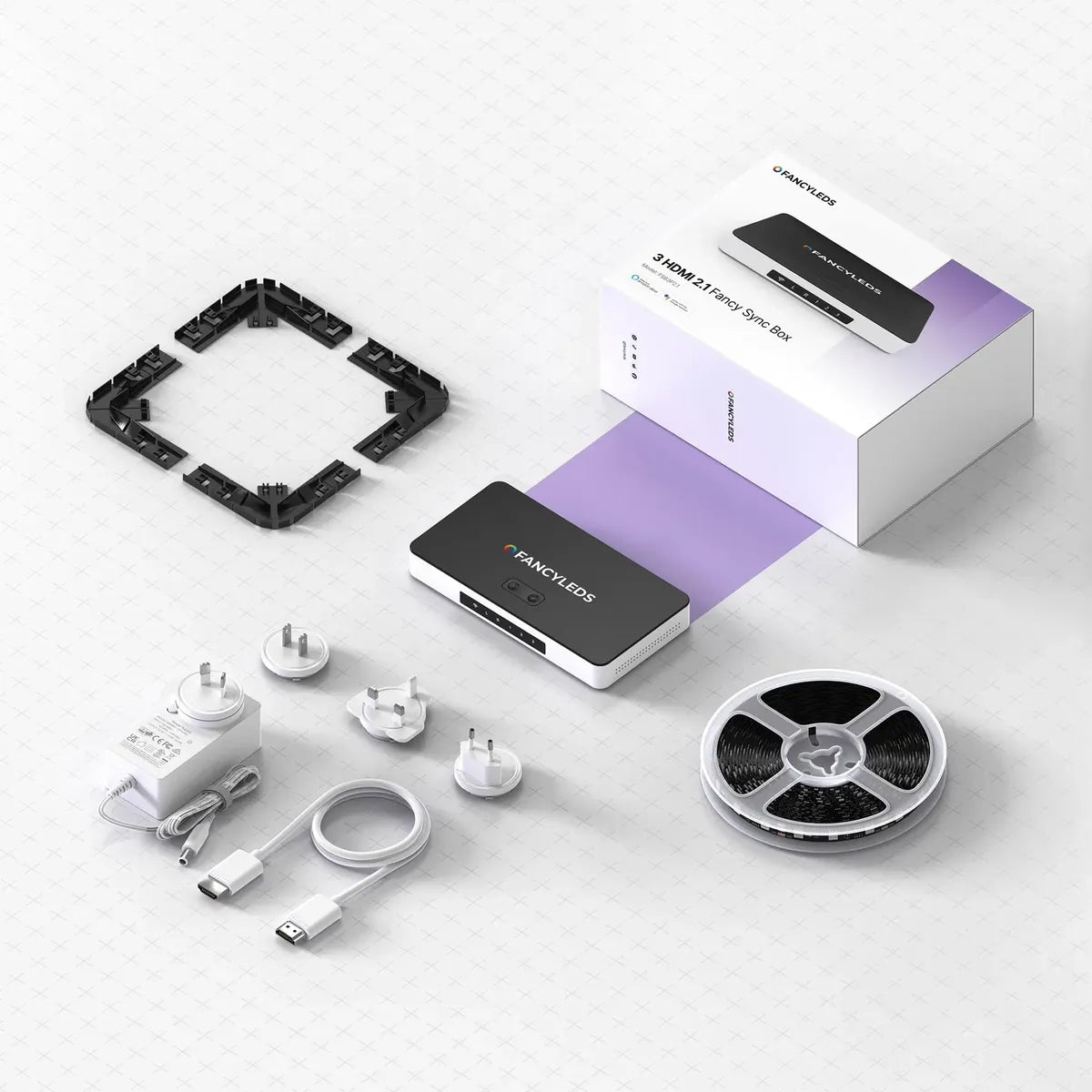 Fancy LEDs Sync Box RGBW HDMI 2.1 – Iluminación Ambiental para TV 4K/120Hz y 8K/60Hz