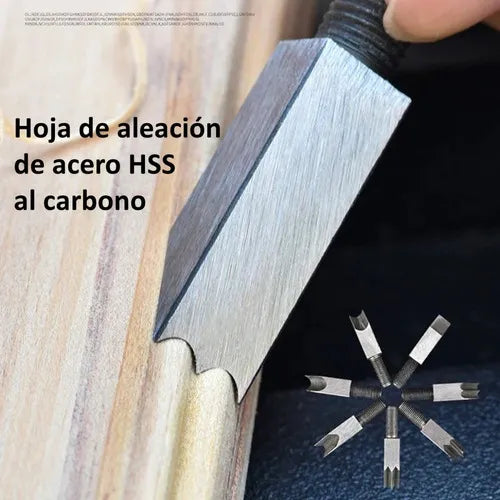 Cepillo Biselado Corte Borde Madera Carpintería +7 Hoja /uss