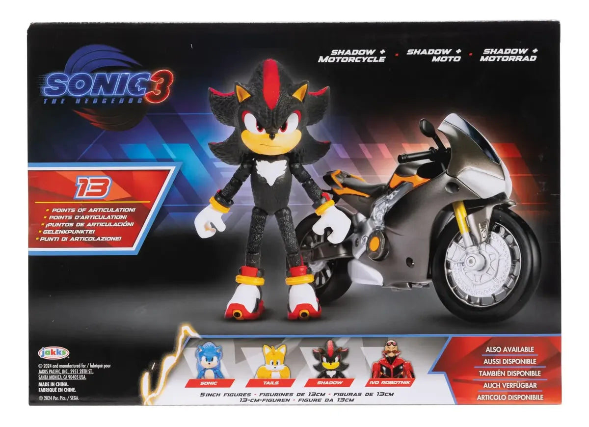 Figura De Acción Sonic The Hedgehog Movie 5 Con Vehículo
