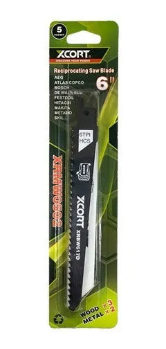 Set De 5 Hojas Para Sierra De Sable 6'' Madera Y Metal