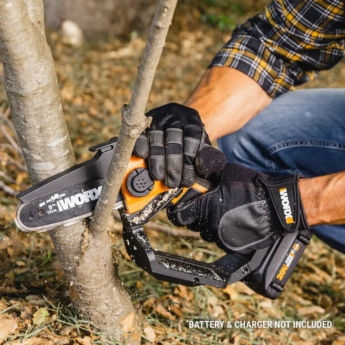 Motosierra Inalámbrica WORX WG324.9 20V PowerShare | Espada de 5" | No Incluye Batería ni Cargador