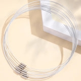 30 Pcs Collar De Acero Inoxidable Gargantilla Memoria