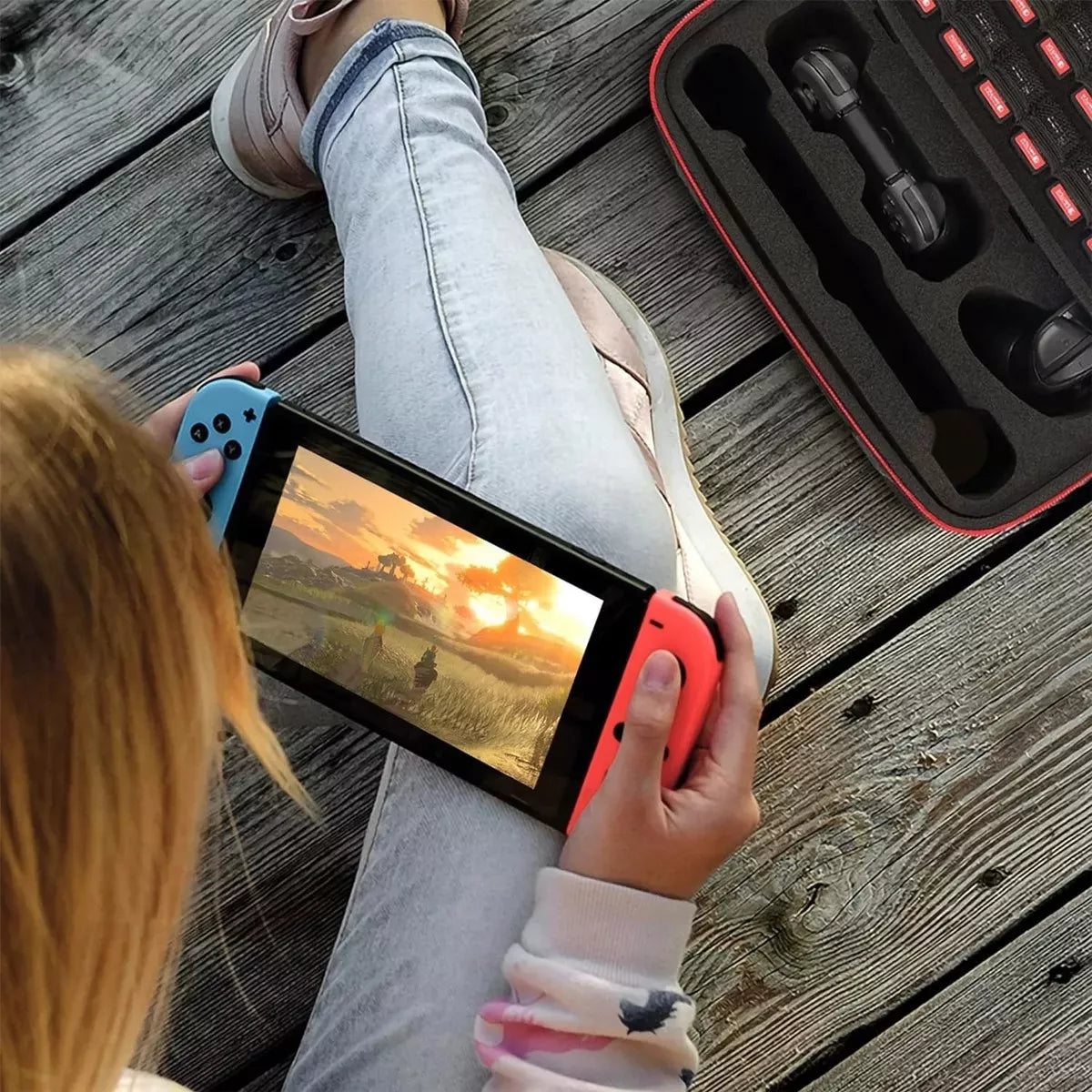 Maleta Funda Para Nintendo Switch Consola Correa De Hombro