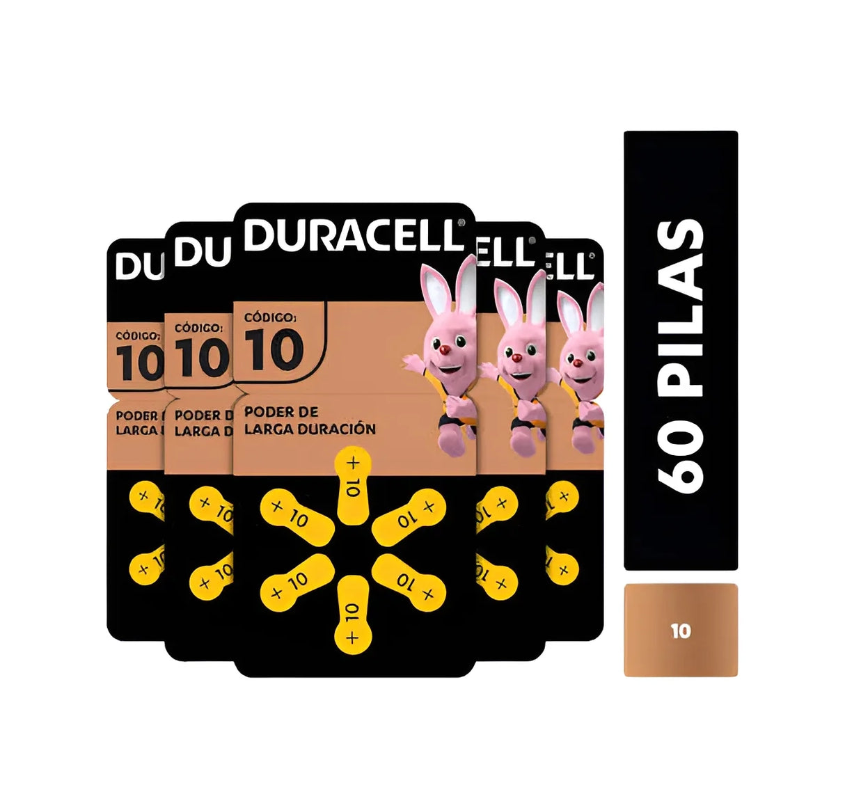 Pack 60 Pilas Duracell Audífono Tamaño 10