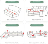 Funda Protector Para Sillón Sofá 3 Cuerpos Color Azul Oscuro Flower