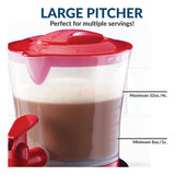 Máquina y dispensador de chocolate caliente Nostalgia Retro, 950 ml, color rojo