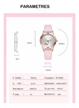 Reloj Analogo Stitch + Pulsera Baño Plata 925 Lila Dorado Blanco Con Diseño