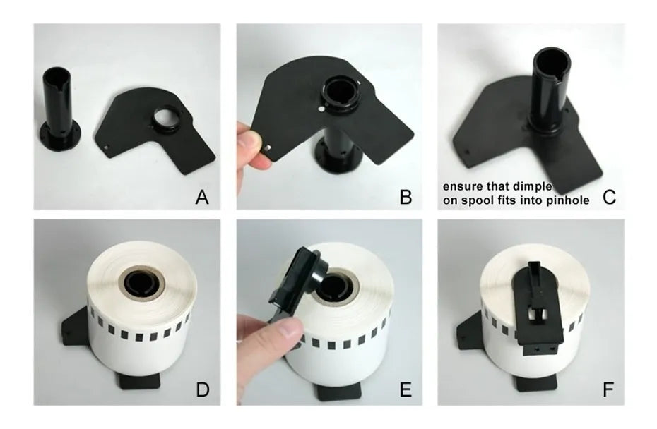 Cartucho De Plástico Negro Reutilizable Brother Dk 1204