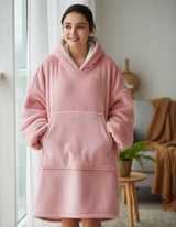 Maxi Polerón Manta Sherpa con Capucha | Chiporro Polar | Talla Única |
