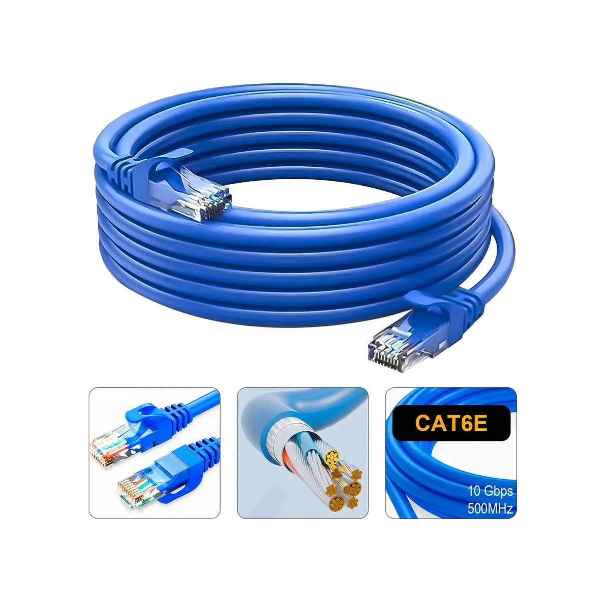 Cable De Red Cat6 De 15 Metros  RJ45 Alta De Datos