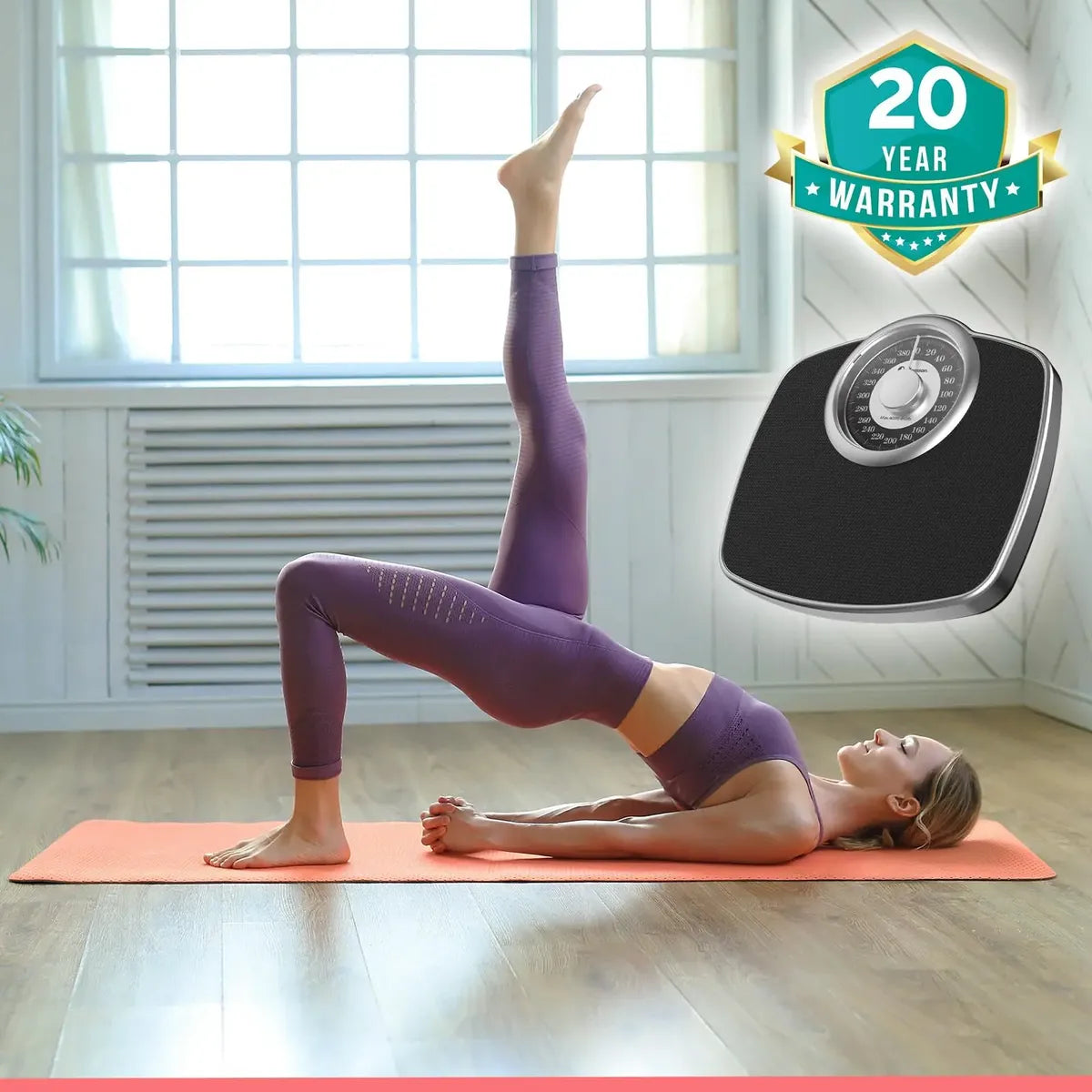 Báscula Mecánica Adamson A25 | Hasta 180 kg (400 lb) | Analógica | Superficie Antideslizante