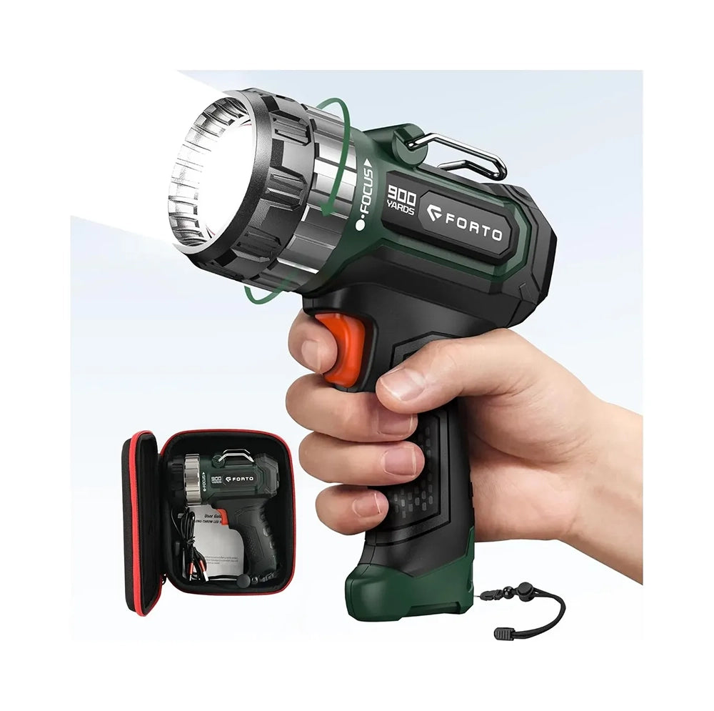 FORTO ASP1400 Linterna LED Recargable 1400 Lúmenes – Enfoque Ajustable 823 m