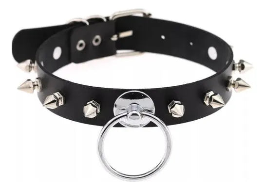 Collar D Choker Aro Puas Ajustable Punk Rock Cosplay Gótico