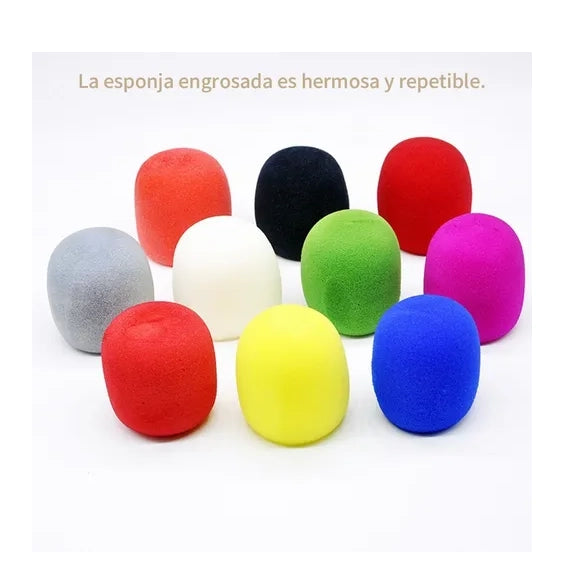10 Piezas Esponja Protectora Para Micrófono De Mano