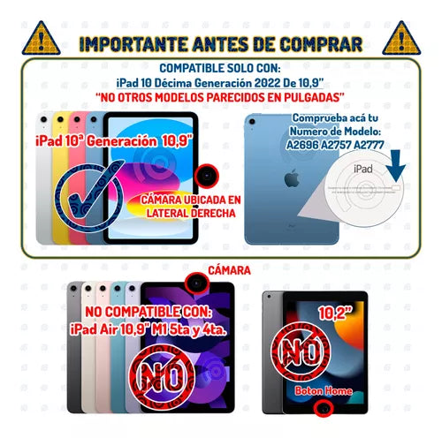 Funda Carcasa Antigolpes 360 Para iPad 10ma Decima Gen. 10,9