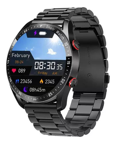 Smart Watch Ip67 Impermeable A Prueba De Sudor Acero Negro