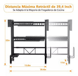 Escurridor Retráctil Secador Ajustable Loza Platos 2 Niveles