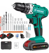 Kit Taladro Destornillador Adeske Inalámbrico 24v + 2 Baterías