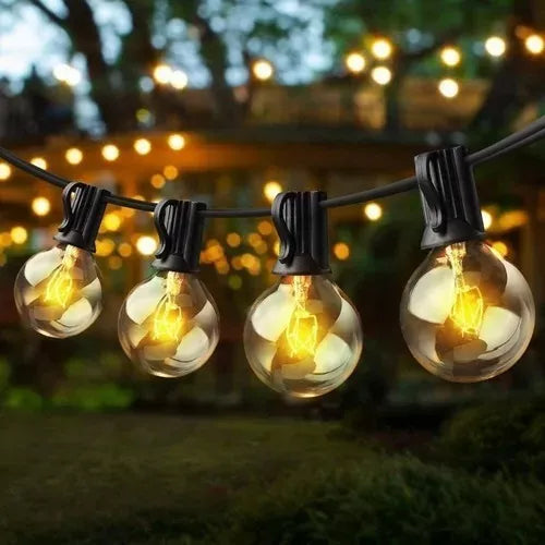 Guirnalda De Luces 25 Focos De Exterior Vintage Impermeable