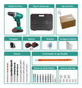 Kit Taladro Destornillador Adeske Inalámbrico 24v + 2 Baterías