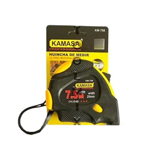 Huincha Cinta Para Medir 7.5m X 25mm De Goma Gancho Iman Pro