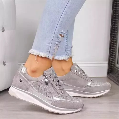 GENERICO Zapatos para mujer calzado de senderismo trekking para mujeres-Violeta.