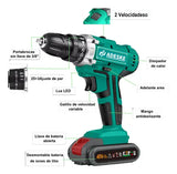 Kit Taladro Destornillador Adeske Inalámbrico 24v + 2 Baterías