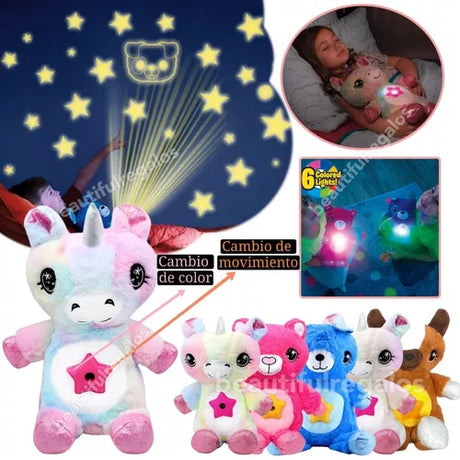 Oso De Peluche Proyector De Estrellas Infantil Luz Niños