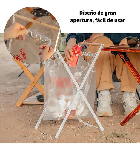 Basurero Papelero De Hierro Plegable Exterior O Cocina