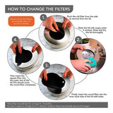 Basurero Con Filtros De Olor De Acero Inoxidable - Norplat Plateado