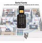 Telefono Multifuncional Sencillo Hogar Oficina De Pared Mesa Color Negro