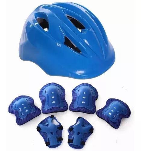 Kit Casco Protección Niños Rodilleras+ Muñequeras+coderas