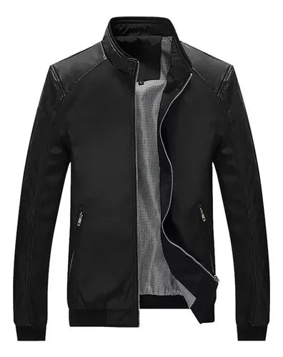 Chaqueta Hombre Drill Eco Cuero Forrada Casual Ropa