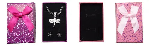 Set 24 Cajas 5x8 Con diseño Corazones