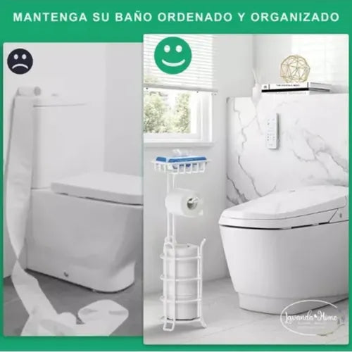 Soporte De Papel Higiénico Confort Pedestal Organizador Baño