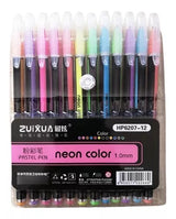 Lápices Gel Pastel Neón Set 12 Unidades 1,0mm