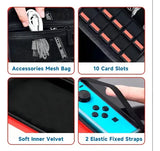 Estuche Funda Para Nintendo Switch Oled Gran Capacidad Viaje Color Rojo