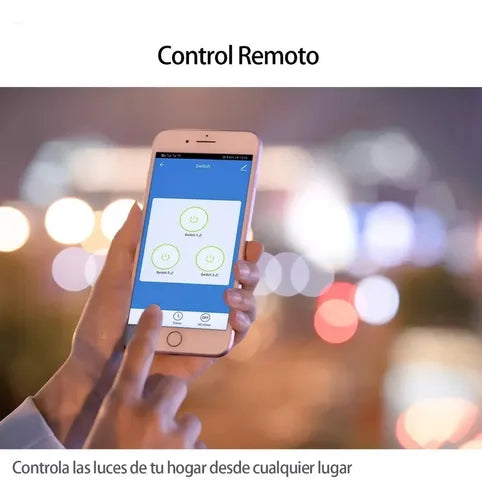 Intereruptor Inteligente Wifi Sin Cable Neutro 1, 2 o 3 Canales
