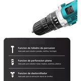 Kit Taladro Destornillador Adeske Inalámbrico 24v + 2 Baterías