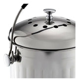 Basurero Con Filtros De Olor De Acero Inoxidable - Norplat Plateado