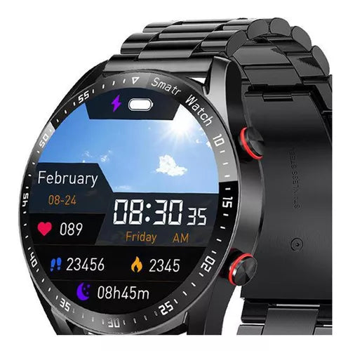 Smart Watch Ip67 Impermeable A Prueba De Sudor Acero Negro