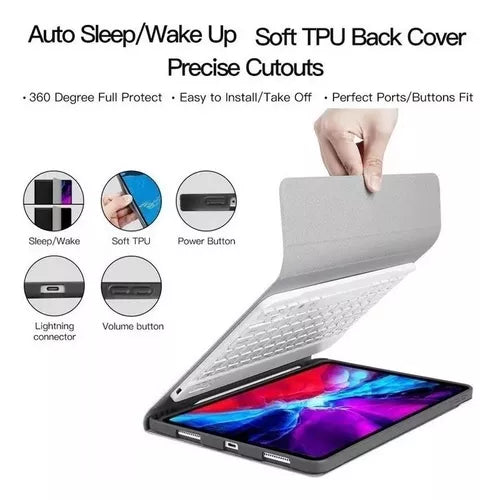 Funda bluetooh teclado para Samsung Tab S6 Lite 10.4 P610 615 con Ñ