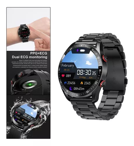 Smart Watch Ip67 Impermeable A Prueba De Sudor Acero Negro