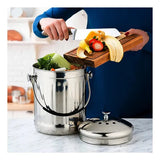 Basurero Con Filtros De Olor De Acero Inoxidable - Norplat Plateado