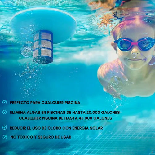 Ionizador Purificador Solar Para Piscina Flotador Purificado