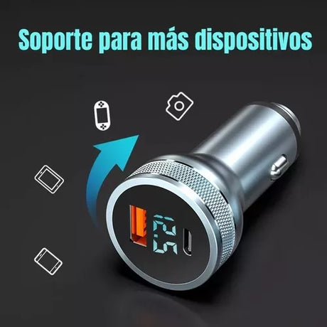 Cargador Auto Usb C Para iPhone / Samsung Carga Rápida 36w