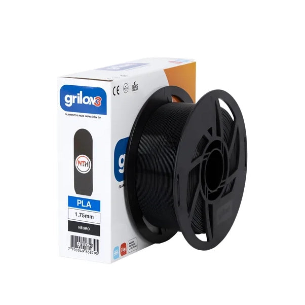 Filamento 3D Grilon3 PLA de 1.75mm y 1kg gris espacial