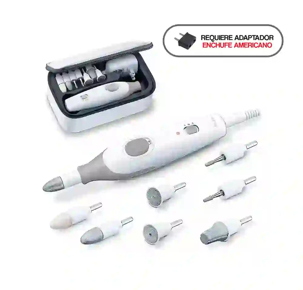 Torno Eléctrico Para Uñas Beurer Mp32 7 Accesorios 3 Velocidades