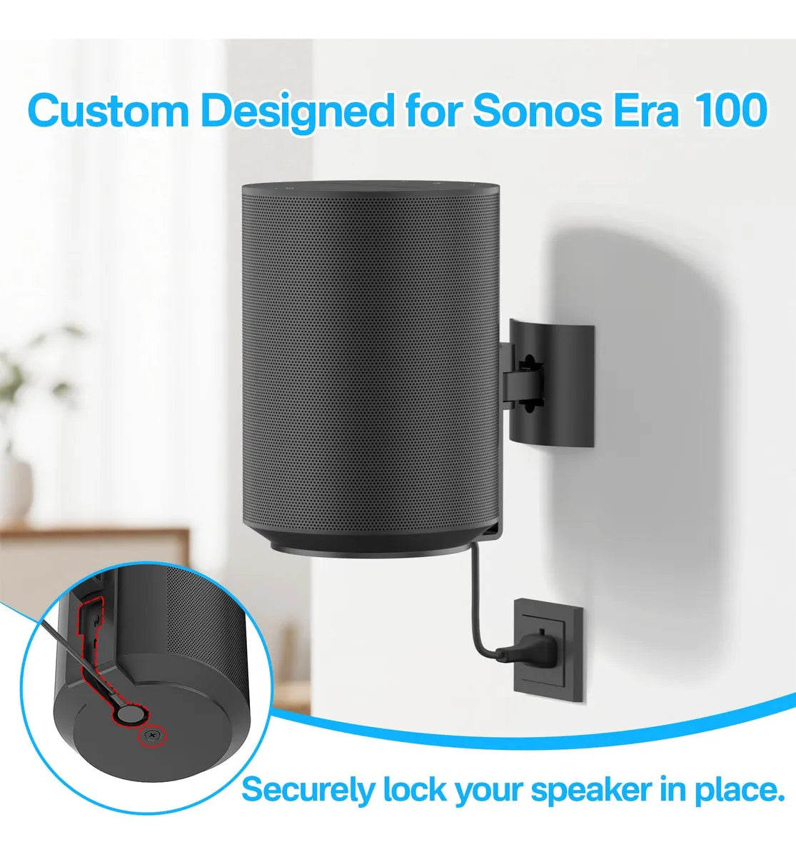 Soporte De Pared Para Altavoz Sonos Era 100 De Yibracki