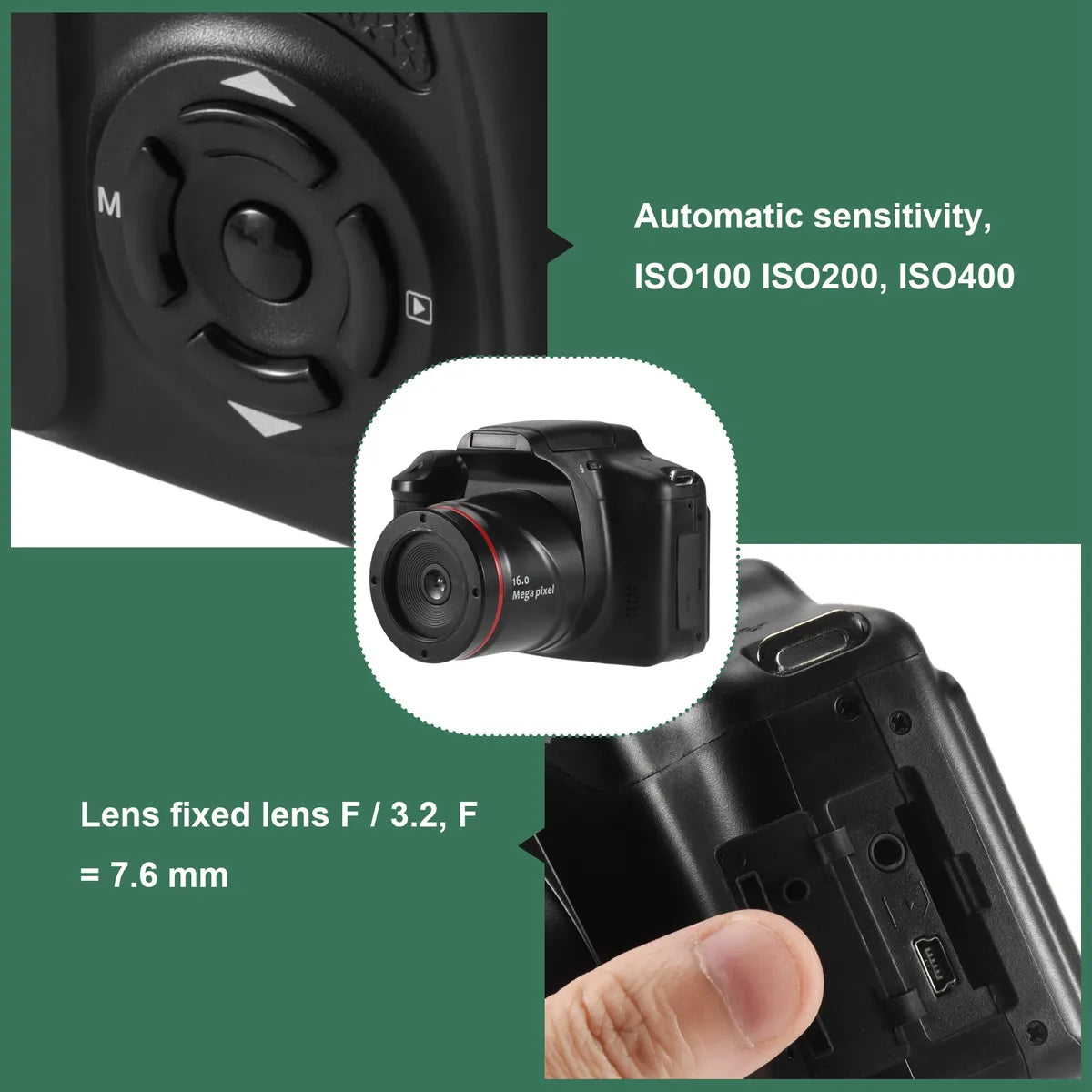 Cámara Fotográfica Videocámara Digital Slr Port Básica